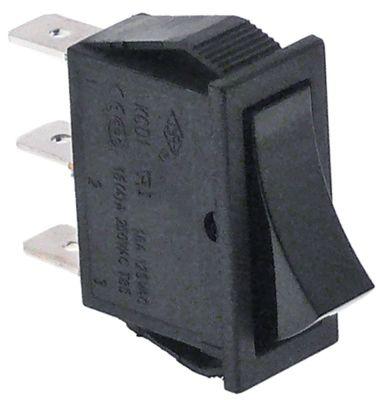 Vippströmbrytare Monteringsmått 30x11mm svart 1CO