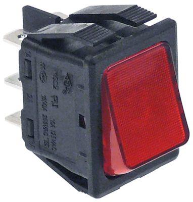 Tippning Switch Publishing Dimensions 30x22mm Red 2Co 250V Connection Flat Sticks 6.3 Mm Installation Dimensions 30x22mm