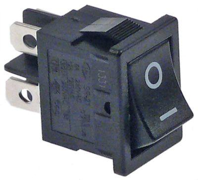 TILT KONTAKTINSTALLATION DIMENSIONER 19x13mm Black 2No 250V Anslutning Flat Sticks 4,8 mm Installationsdimensioner 19x