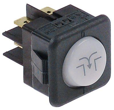 Momentary Rocker Switchmonteringsmätningar 27.8x25mm White 2No 250V 16A