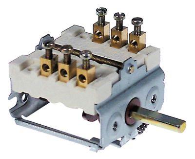 CAM-switch 3 Driftpositioner Sekvens 1-0-2 Shaft Ø 6x4.6mm Anslutningsskruvklämma 3-polig