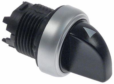 Positionval Knapp Black/Silver Pick -up Dimensions Ø22mm förändringssekreterare -0-2 vila