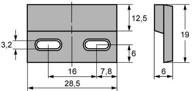 Magnetkontakt 230V 5A Anslutning Kabel Kabel Längd 800mm L 285mm B 19mm 1No P Max. 10W