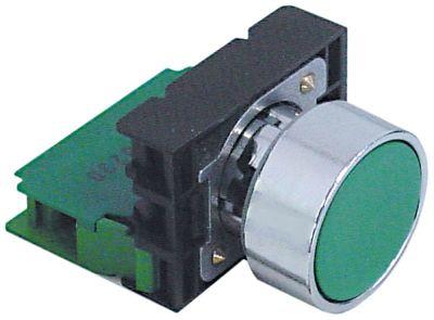 Tryckströmbrytare 250V grön 1NO