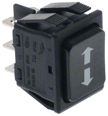 Vippknappar Monteringsmått 30x22mm svart 2CO 230V