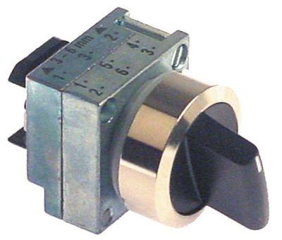 Roterande strömbrytare svart låsande