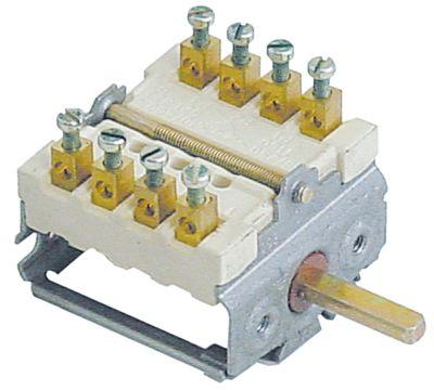 CAM-omkopplare 2 Driftspositioner 4NO-sekvens 0-116A Axel Ø 6x4,6mm Axel L 23mm Anslutningsskruv