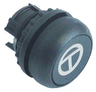 Tryckknapp svart Tippa Monteringsmått ø22mm