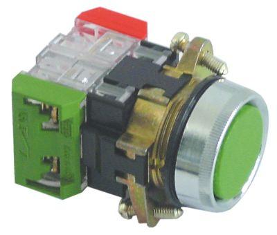 Tryckknappar grön 1NC/1NO