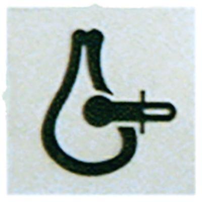 Symbolskylt vit Drifttemperatur