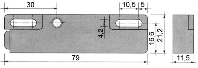 Magnetkontakt 250V 1A Anslutning Kabelkabel Längd 580mm L 79mm B 21mm 1No P Max. 50W