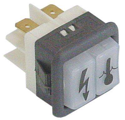 Signallampplock -up -dimensioner 27,8x25mm 24V Vit anslutning Flat Sticks 6,3 mm till/redo