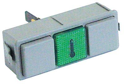 Signallampplock -up -dimensioner 28,5x77,5mm 230V grön anslutning Flat Plug 6.3 mm kapslingsklass IP40