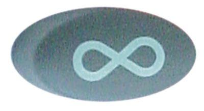 Tryckknapp blågrå TILL-FRÅN