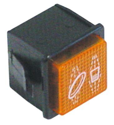 Signallampans installationsdimensioner 28,5x28,5 mm orange anslutningscykel