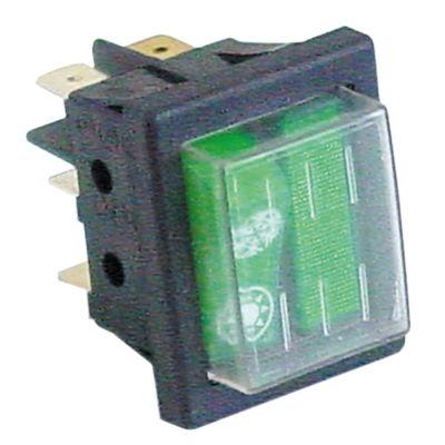 ROCKER SWITCH MONTERING Mätningar 30x22mm Green1Co/Indicator Light 230V 16A Lyumined Cold/Warm