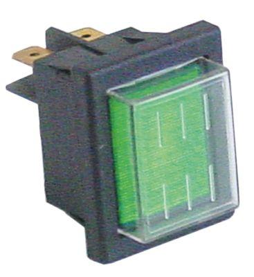 Signallampa byggd -I dimensioner 30x22mm 230V grön