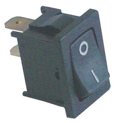 ROCKER SWITCH MONTERING Mätningar 19x13mm Black1No 250V 10A 0-I-anslutning Male Faston 4,8mm