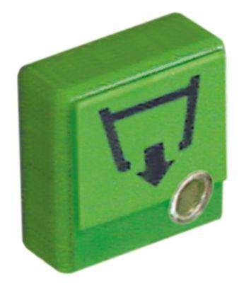 Trycknyckel grön ludpump med linsstorlek 23x23mm