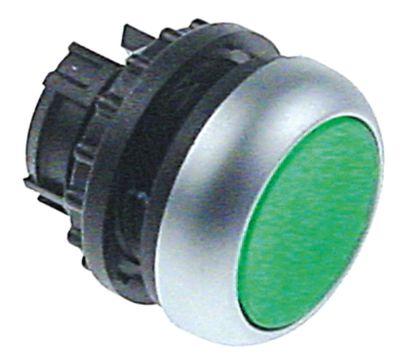 Tryckknapp grön Monteringsmått ø22mm