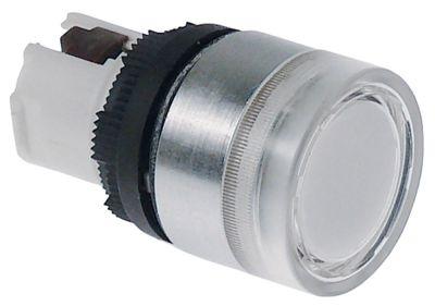 Tryckknapp vit utan brytarelement låsande