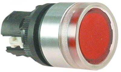 Tryckknapp röd utan brytarelement belyst