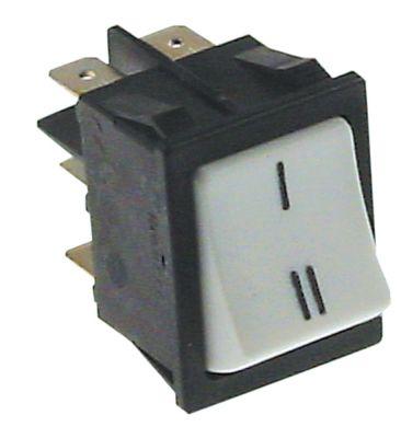 ROCKER SWITCH MONTERING Mätningar 30x22mm White2co 250V 16A I-II Anslutning Male Faston 6.3mm