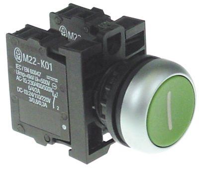 Tryckknappar grön 1NC/1NO Till komplett