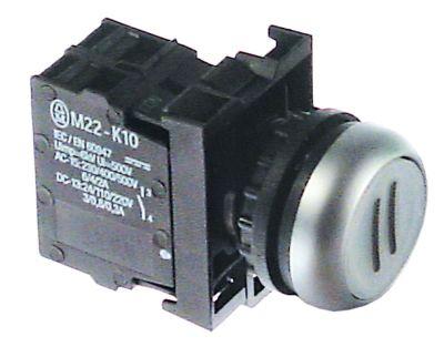 Tryckknappar vit II komplett Monteringsmått ø22mm