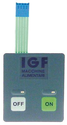 Foliastiskt tangentbord L 70mm B 60mm degrullmaskering för enhet L30-B30-L40-B40