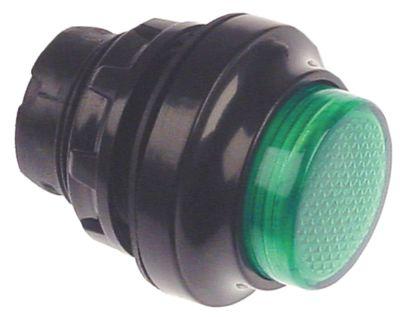 Tryckknapp grön belyst Monteringsmått ø22mm