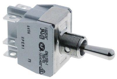 Tilter Switch 250V 2CO 15A Tråd M12x0.75 T. Maks. 85/55 ° C med medelstora positioner på on-on-on