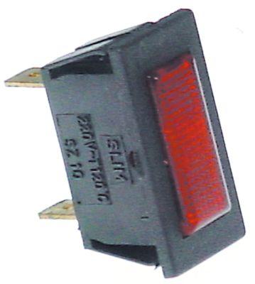 SIGNAL LAMP Pick -up Dimensions 27.4x12.4mm 230V Red Connection Flat Plug 6.3 Mm Temp.Best. 120 ° C.