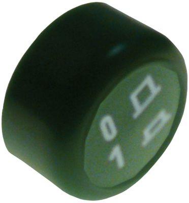 Trycknyckel grön Ø 23mm till-från