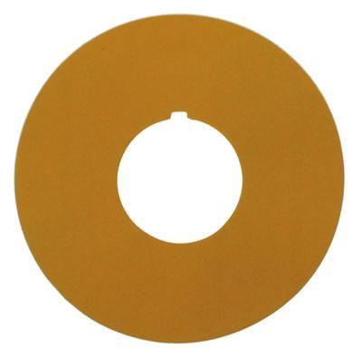 Etikett Yellow ID Ø 223mm ut Ø 60mm för nödomkopplare