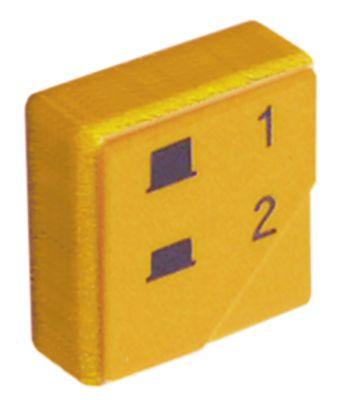 Tryckknapp Yellow Program - Storlek 23x23mm