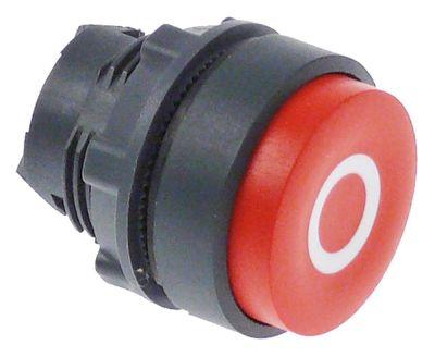 Tryckknapp röd Monteringsmått ø22mm