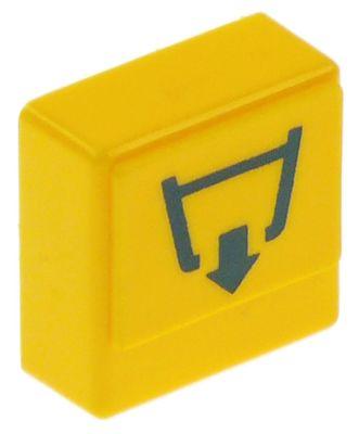 Tryckknapp Yellow Ludpump - Storlek 23x23mm