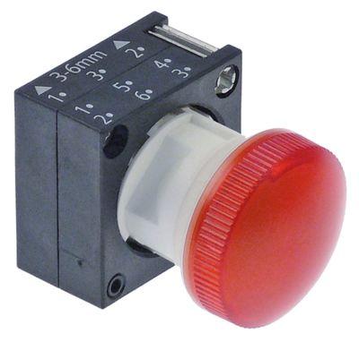 Signalelement röd Monteringsmått ø22mm