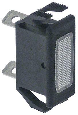 Signallampan Publiceringsdimensioner 27x12mm 28V vit anslutning Flat Plug 6.3 mm temp.Best. 125 ° C.