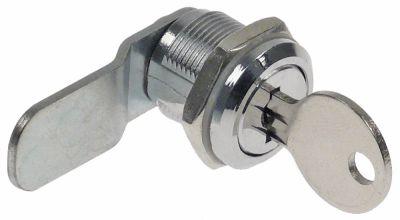 Stängningscylinder Ø 184mm Vändvinkel 45 ° med arm Rigellängd 40 mm Rigelbredd 15 mm med nyckel