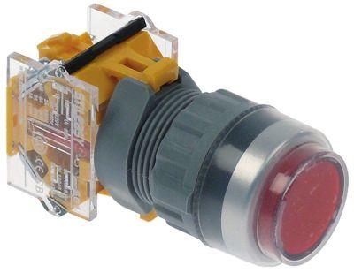 Tryckknappar 660V röd 1NC