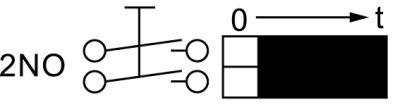 Tidsomkopplare C20 2-polig mognad 15 min 2 NO: s permanent position Ingen axellängd 23mm