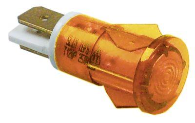 Signallampa Ø 13mm 230V Gul anslutning Flat Plug 6.3 mm VPE 5 st. VPE 5