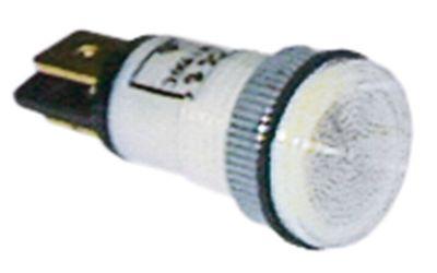 Signallampa Ø 13mm 24V transparent anslutning Flat Plug 6.3 mm skruvmassa