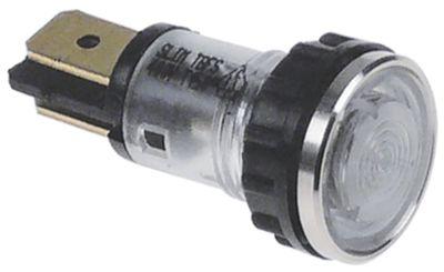 Signal Lamp Ø 12mm 400V Transparent Anslutning Flat Plug 6.3 mm Temp.Best. 150 ° C.
