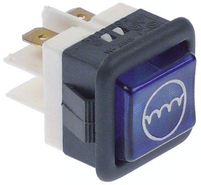 SignallAmppLock -Up -Dimensioner 27,8x25mm 250V Blue Connection Flat Sticks 6,3 mm Typ MD50