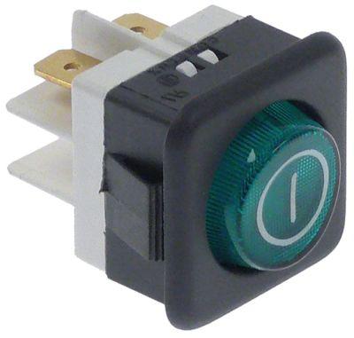 Signallampan Publiceringsdimensioner 27.8x25mm 220-250V Grön anslutning Flat Plug 6.3 mm temp.Best. 85 ° C.