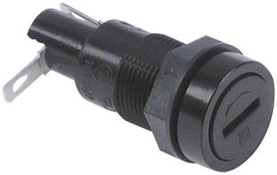 Säkringshållare 10A Randomspänning 250V Anslutning Flat Plug 2.8mm tråd M12X0.75 Ø 15mm