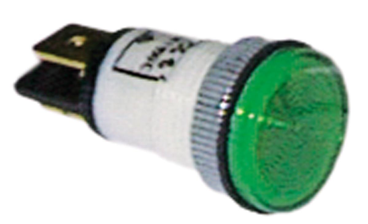 Signallampe ø 13mm 400V grøn